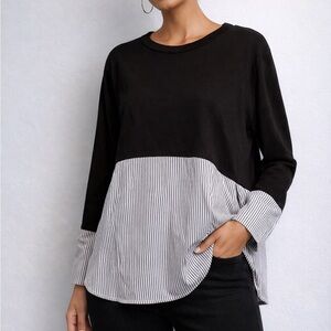 🛑 6/$25 Moiety Faux Shirt Top